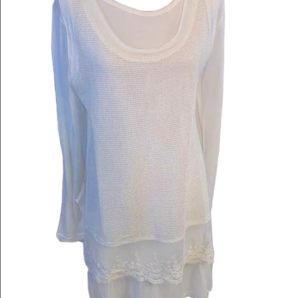 🕊Summer Nights 2pc All~White Tunic🦢